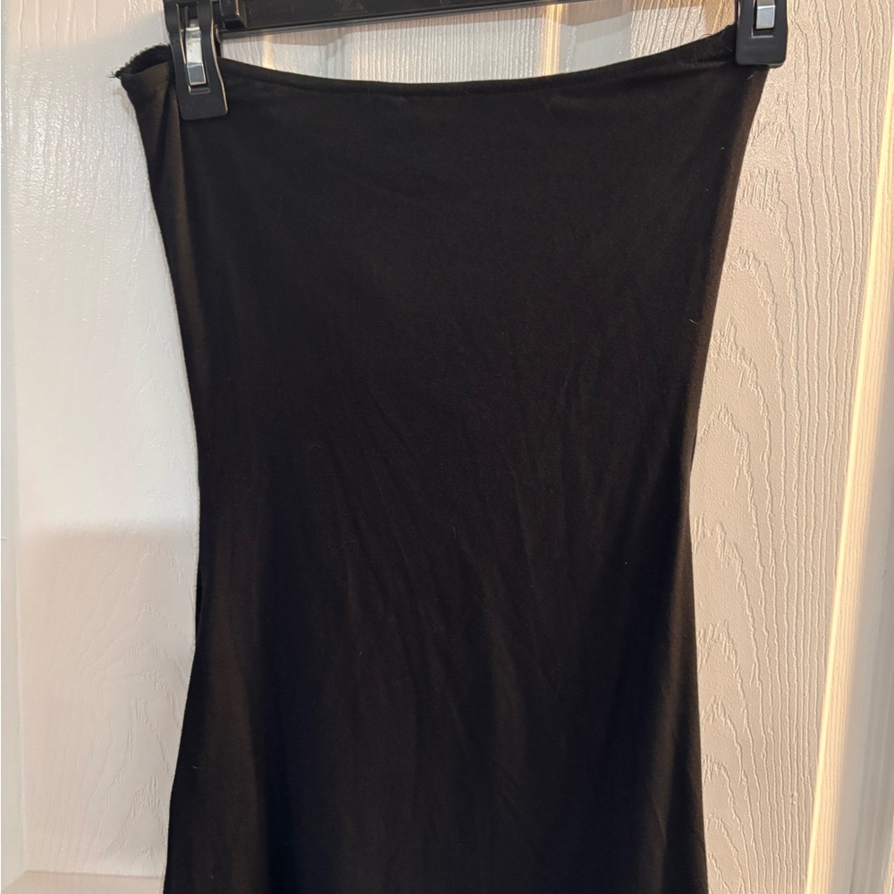 Sky Black Strapless Evening Tank with Silver Beaded Neckline - Picture 2 of 2